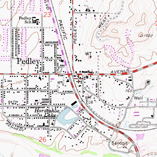 Topographic Map of Power of the Word Fellowship Church, CA