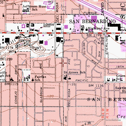 Topographic Map of Prayer Works Ministry, CA