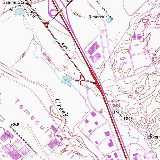 Topographic Map of Saint Thomas of Canterbury Episcopal Church, CA