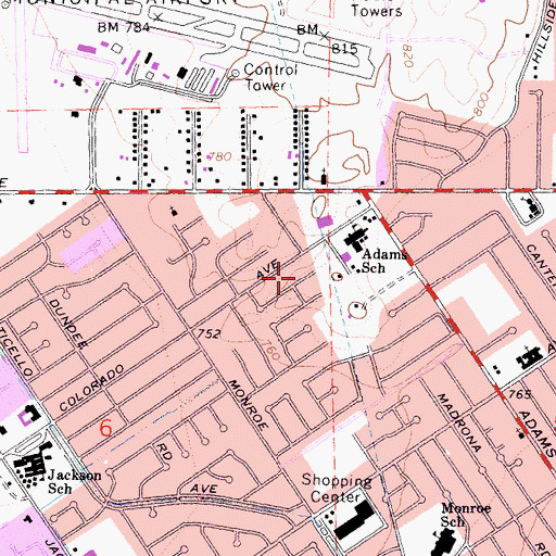 Topographic Map of Tenrikyo Aichi America Mission Center, CA