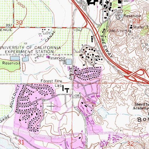 Topographic Map of The Living Word Baptist Church, CA