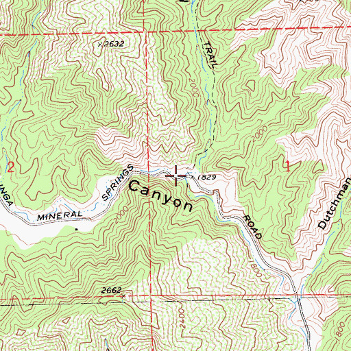 Topographic Map of Markland Canyon, CA
