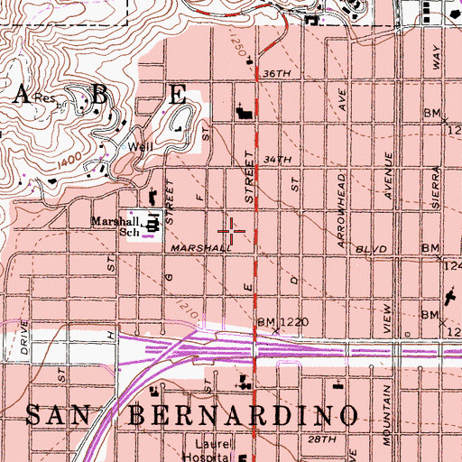 Topographic Map of Twice Called Christian Center, CA