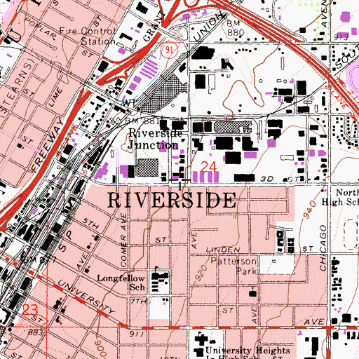Topographic Map of Victory Worship Center, CA