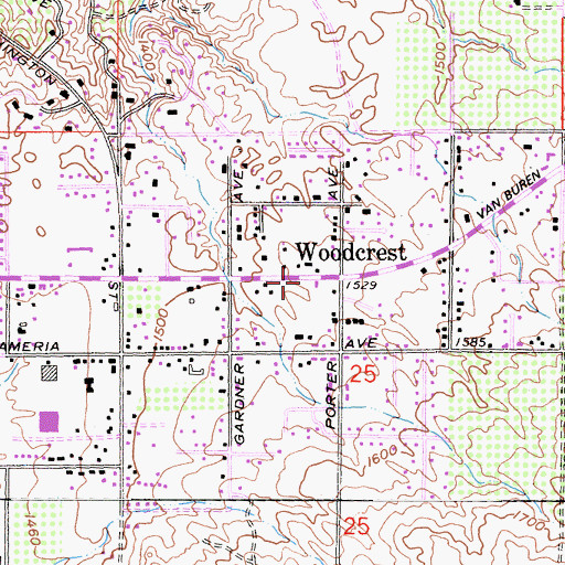 Topographic Map of Vine-Life Christian Fellowship Church, CA