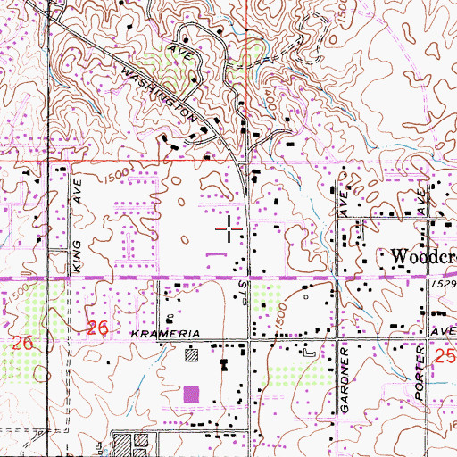 Topographic Map of Woodcrest Montessori Education Center, CA