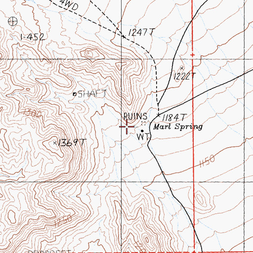 Topographic Map of Marl Spring, CA