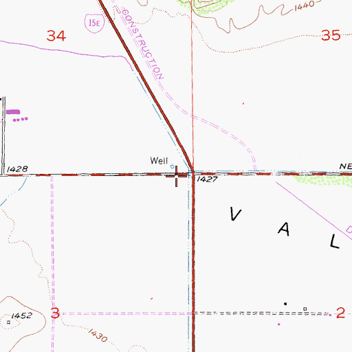 Topographic Map of Interchange 10, CA