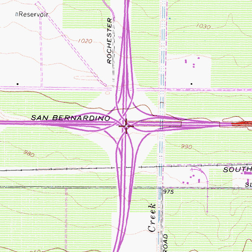 Topographic Map of Interchange 109B, CA