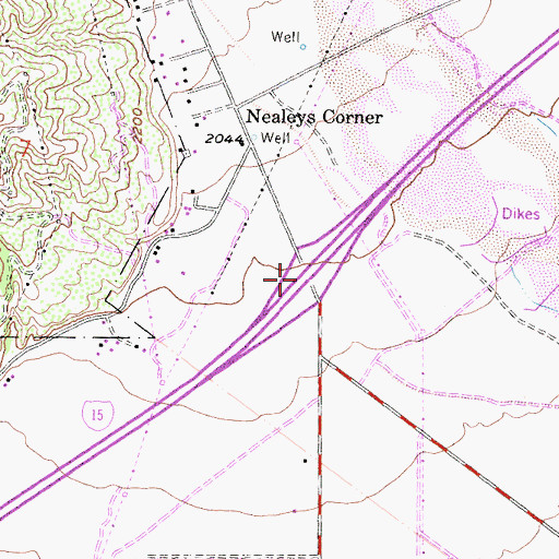 Topographic Map of Interchange 119, CA