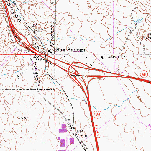 Topographic Map of Interchange 29, CA