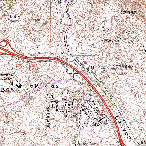 Topographic Map of Interchange 30B, CA