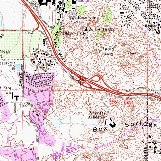 Topographic Map of Interchange 31, CA
