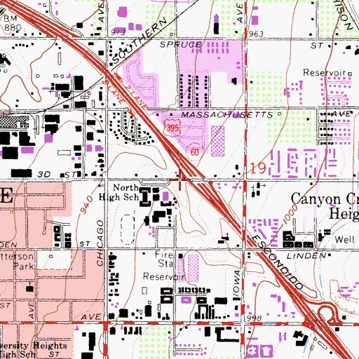 Topographic Map of Interchange 33, CA