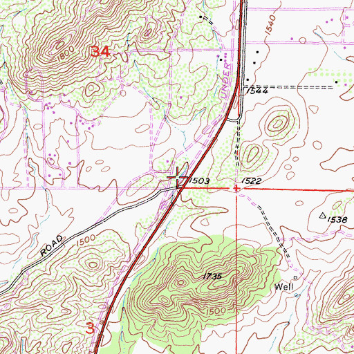 Topographic Map of Interchange 4, CA