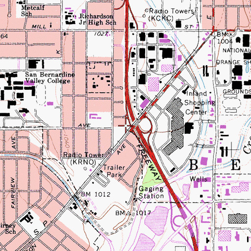 Topographic Map of Interchange 42A, CA