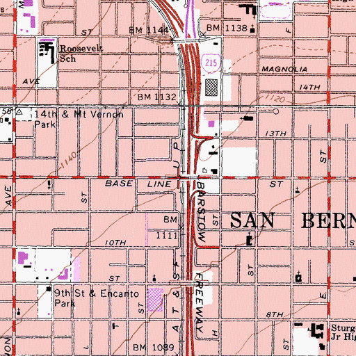 Topographic Map of Interchange 45, CA