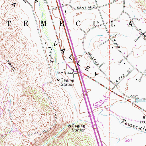 Topographic Map of Interchange 58, CA