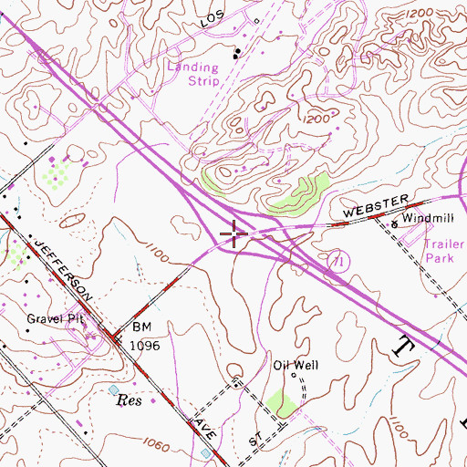 Topographic Map of Interchange 64, CA