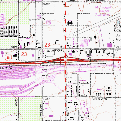 Topographic Map of Interchange 68, CA