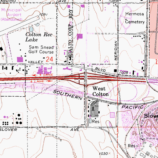 Topographic Map of Interchange 69, CA