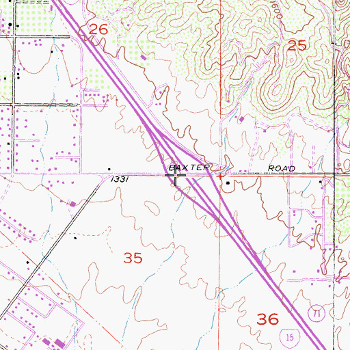 Topographic Map of Interchange 69, CA