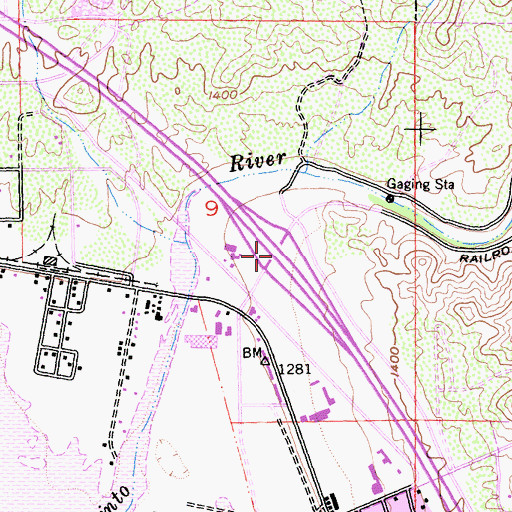 Topographic Map of Interchange 73, CA