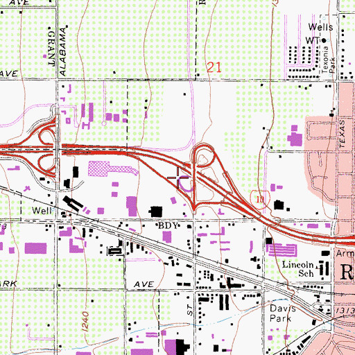 Topographic Map of Interchange 77C, CA