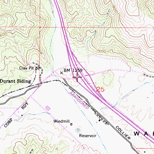 Topographic Map of Interchange 78, CA