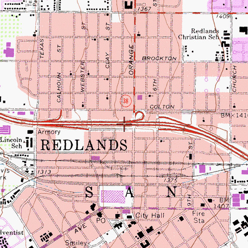 Topographic Map of Interchange 79, CA