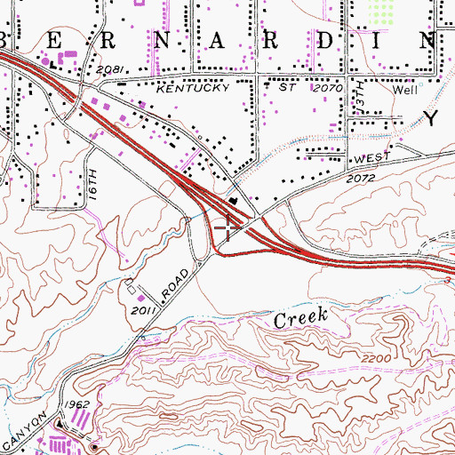 Topographic Map of Interchange 85, CA