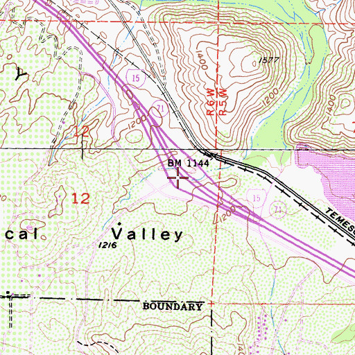 Topographic Map of Interchange 85, CA