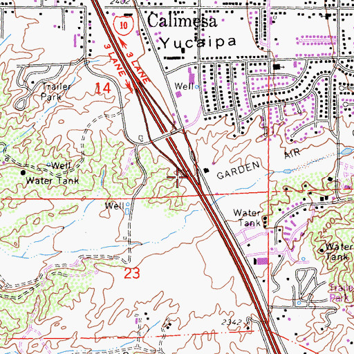 Topographic Map of Interchange 88, CA