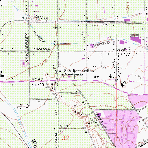 Topographic Map of Loma Linda University Behavioral Medicine Center, CA