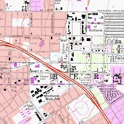 Topographic Map of Ahrens Child Care Center, CA