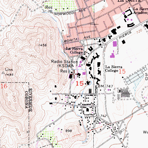 Topographic Map of Ambs Hall, CA