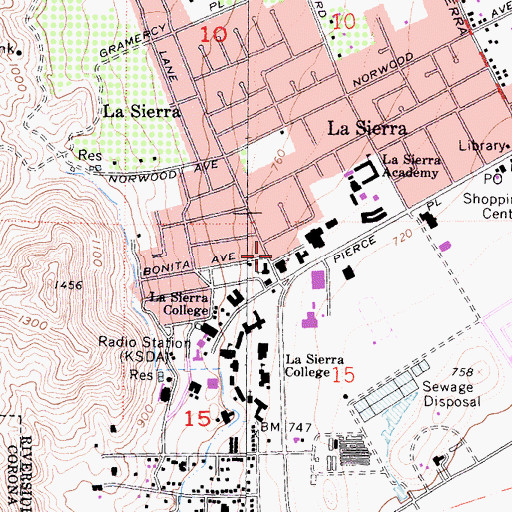 Topographic Map of Christian Counseling Center, CA