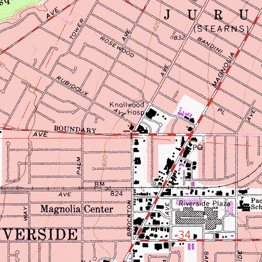 Topographic Map of First Christian Church Nursery School and Day Care Center, CA