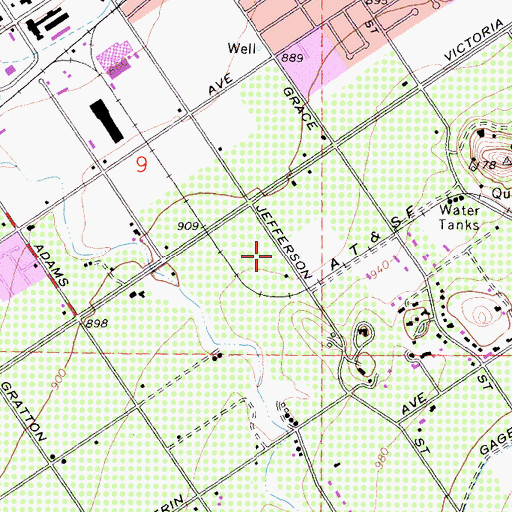 Topographic Map of Riverside Fire Department Station 10 Arlington Heights, CA