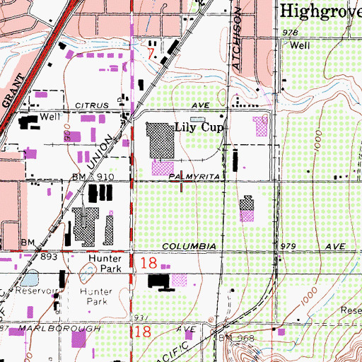 Topographic Map of Sgi-Usa Riverside Community Center, CA
