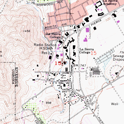 Topographic Map of Sierra Towers, CA