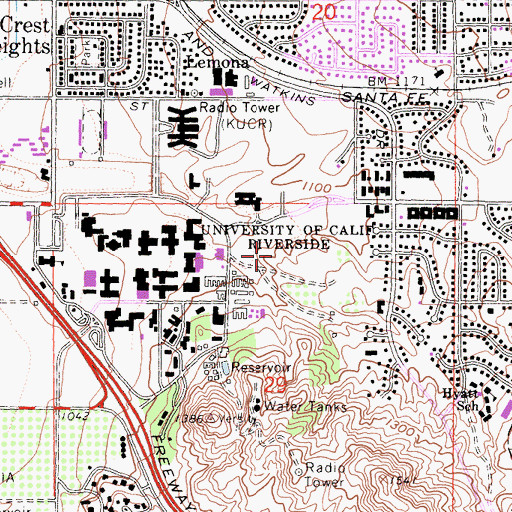 Topographic Map of United States Department of Agriculture Salinity Laboratory, CA