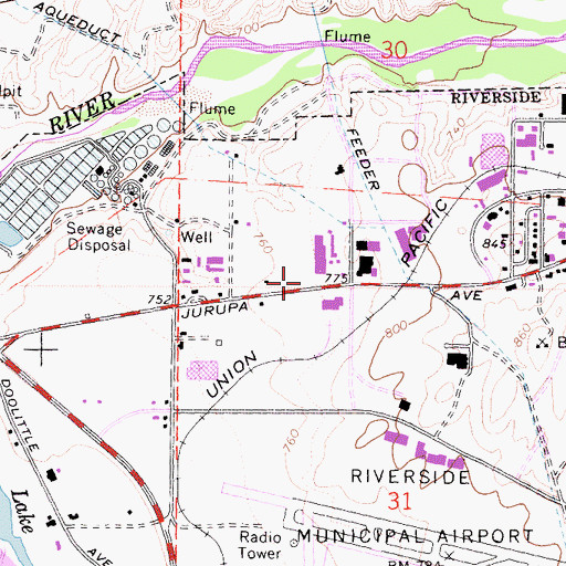 Topographic Map of Calvary Community Church, CA