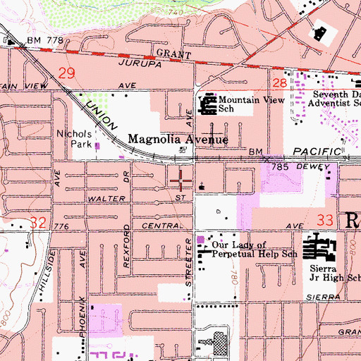 Topographic Map of Centro de Adoration, CA