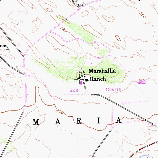 Topographic Map of Marshallia Ranch, CA