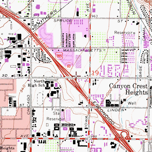 Topographic Map of Christ Fellowship Church, CA