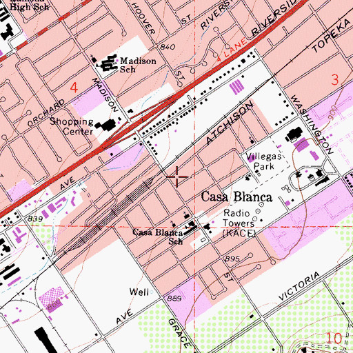 Topographic Map of Church of God of Prophecy, CA