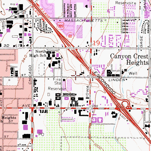 Topographic Map of Cornerstone Fellowship Bible Church, CA