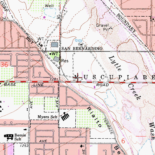 Topographic Map of Door of Faith Hope and Charity Church, CA