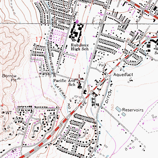 Topographic Map of Faith Life Christian Center, CA